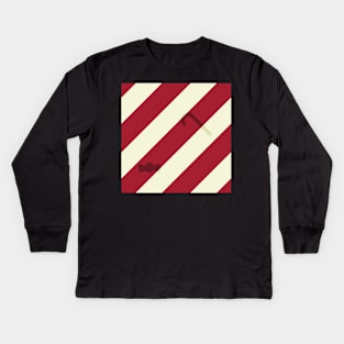 Candy Cane Stripes Kids Long Sleeve T-Shirt